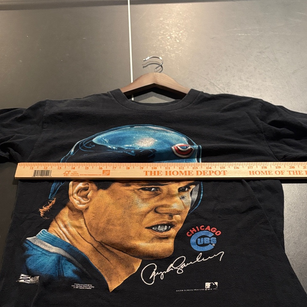 1991 Chicago Cubs Ryan Sandberg Big face M men's shirt - Picture 3 of 7